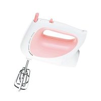 Cambridge Appliance HM 0302 4 Speed Control,2 Beaters,2 Hooks,200Watts,Egg Beater & Hand Mixer White & Pink