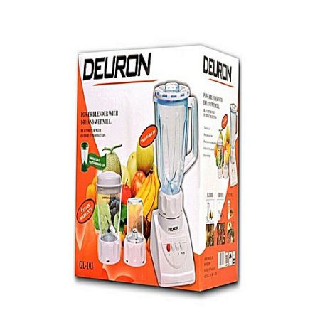 Deuron L 103 Blender with Dry, Wet Mill & Grinder White
