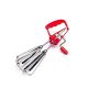 Lajawab Egg Beater With Silver Chrome Handle Red