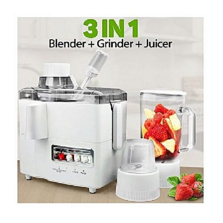 New National Shop Multifunction Juicer, Blender & Grinder 3 In 1 White