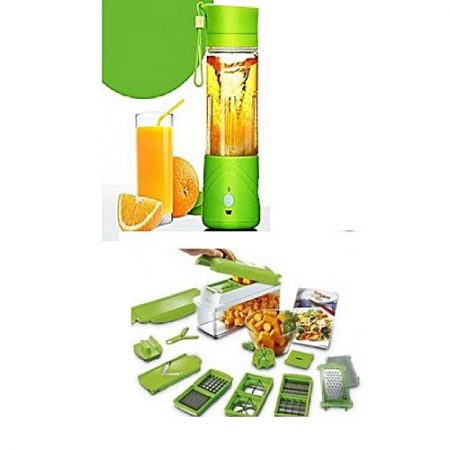 Pakexpress Rechargeable Juicer Blender Bottle & Dicer Green