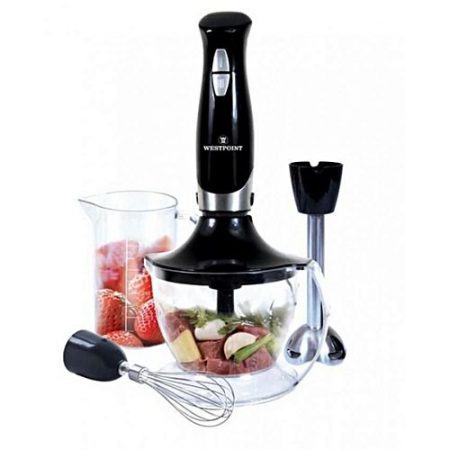 Westpoint WF4201 Deluxe Hand Blender, Chopper & Beater Black & Silver