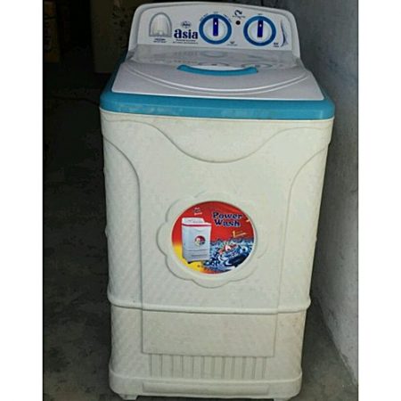 ASIA Semi Automatic Washing Machine, 99.99%Copper Motor, Plastic Body, Large Tub Size.