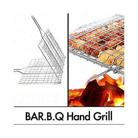 B WHOLE-SELLER Bbq Stainless Steel Hand Grill Large