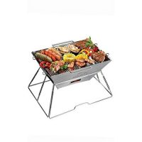 Click Stainless steel Foldable BBQ Grill With Skewers Large