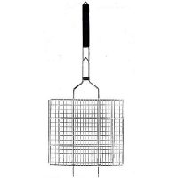 CRACKERS Large Grill Basket Bbq Accessory Silver