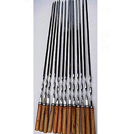 CRACKERS Stylish Bbq Skewers Wooden Handle 6 Pcs