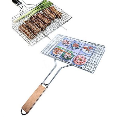 Deal Souk Barbecue Stainless Steel Hand Grill Large SA