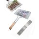 ES24 Pack Of 7 6 Bbq Skewers &1 Bbq Stainless Steel Hand Grill Large