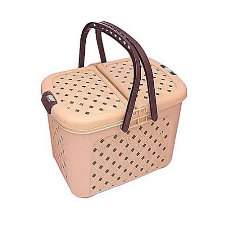 Imported Chacha Picnic And Carry Basket With Lid (Brown)