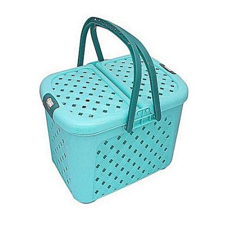Imported Chacha Picnic And Carry Basket With Lid (Green)