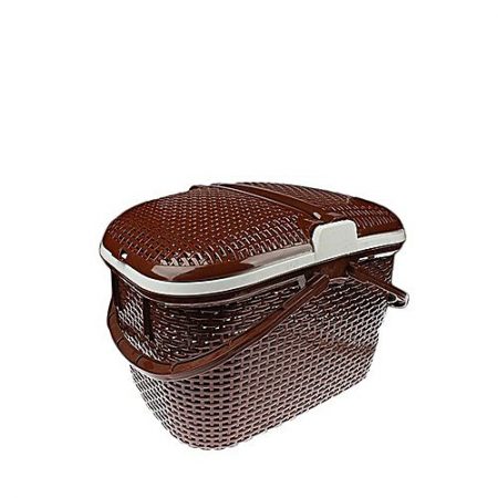 Imported Chacha Portable Picnic And Carry Basket With Lid (Brown)