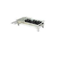 Jagga Bbq Grill With 6 Skewers Silver