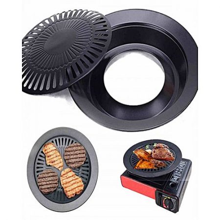 MainRoad Smokeless Bbq Barbecue Grill Black