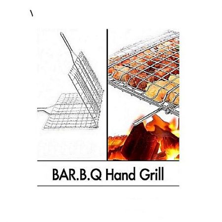 Malik Deal Bbq Stainless Steel Hand Grill Large