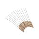 Meena Bazar Pack of 12 BBQ Flat Wooden Handle Tikka Skewers + 1 Kg Coal