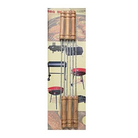 Meena Bazar Pack of 6 BBQ Kabab Skewers + 1 Kg Coal