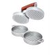 Munfarid Nonstick Aluminum Double Burger Press Silver