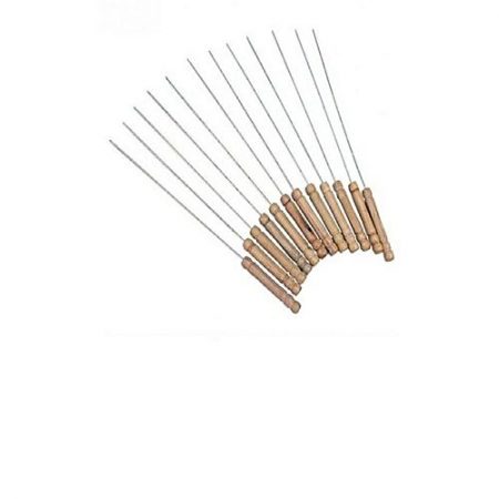 My Modern Mart Pack of 12 BBQ Flat Tikka Skewers Silve