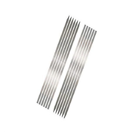 PESHAWAR STOCK Bbq Skewers Pack Of 12 Silver