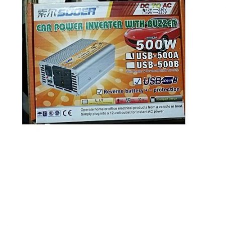 Power Inverter 12Vdc To 220Vac 500Watt With Buzzer