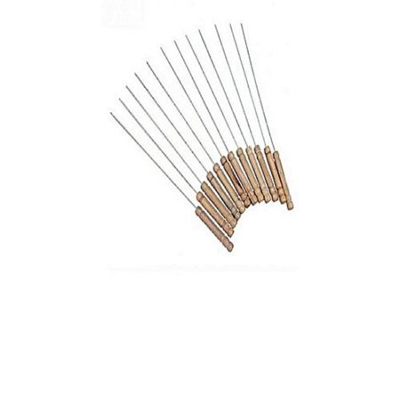 R &A Pack of 12 BBQ Flat Tikka Skewers Silver