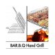 Shop2Home Bbq Stainless Steel Hand Grill Large