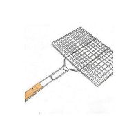 super bazar Bbq Stainless Steel Hand Grill Large