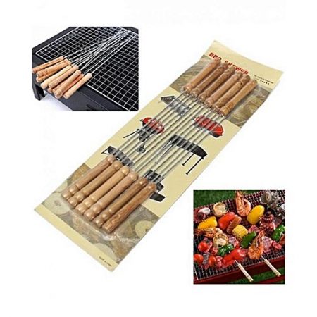 TechnoWorld Pack Of 12 BBQ Skewers