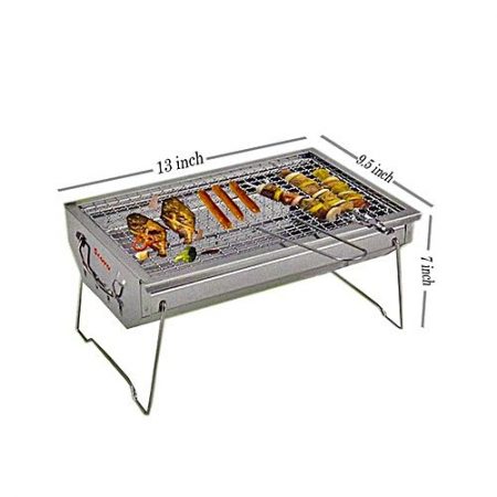 Zapple Stainless Steel Foldable BBQ Grill