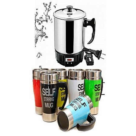 Afroozia 2 pack Electric Kettle With Coffee Mug