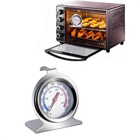 Anbes Kitchen Oven Barbecue BBQ Heat Gauge Thermometer for baking - Silver ha157