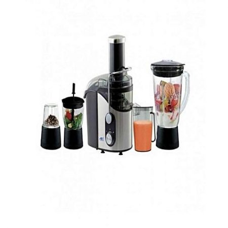 Anex AG-188 - Deluxe Juicer Blender Grinder & Chopper - 800 Watts - Black And Silver