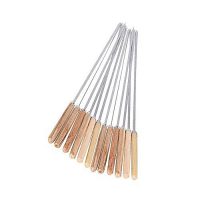 AT Collection Bbq Wooden Handle Skewers - Set Of 12 ha434