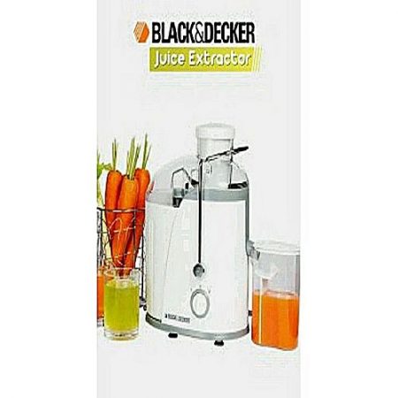 Black and Decker JE400 - Full Apple Juice Extractor 2-Speed, Steel Sieve - White