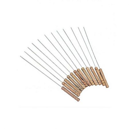 Bulls & Bears Pack of 12 - BBQ Wooden Handle Skewers ha288