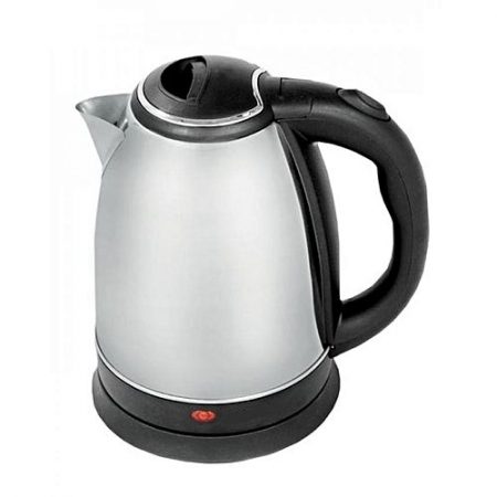 Click Here Electric Cordless Kettle Black & Silver