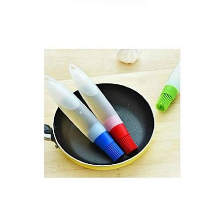 Click Shopping Pack Of 2 - Silicone Bbq & Baking Oil Bottle With Brush - Blue & Red ha154