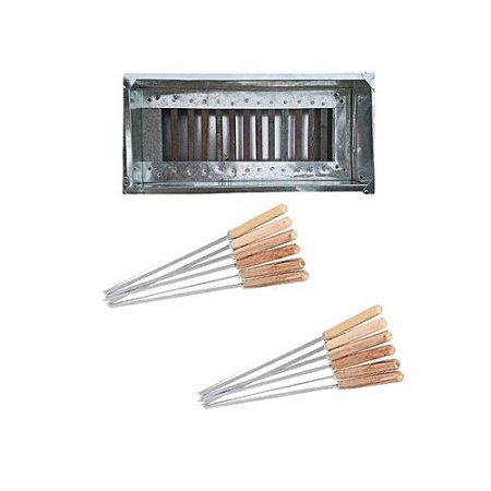 Daraz Accessories BBQ Grill With 12 Skewers - Silver ha229