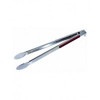 Easy Baking Stainless Steel BBQ Tongs - Silver ha72