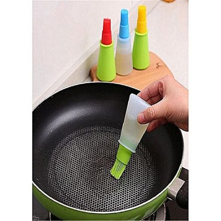 Euro Traders Silicone Head Basting Oil Brush For Bbq And Baking Cake ha475