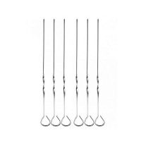 Hot deals Pack of 6 - Chrome Plated Barbecue Skewers - Silver ha176