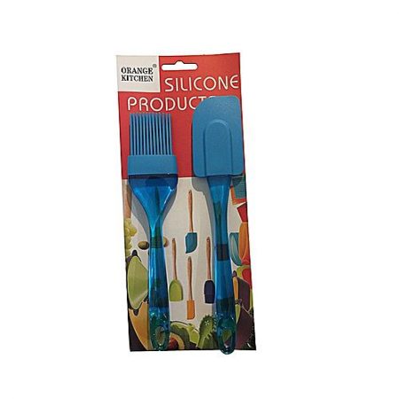 Kitchen chef Combo Of 2 - Cake Spatula & Bbq Oil Brush - Multicolour ha470