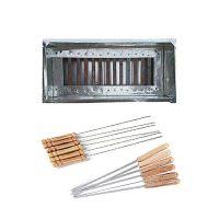 Make You Up BBQ Grill with Free 12 Skewers - Silver ha430