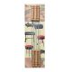 Rangrez Pack of 6 - BBQ Flat Wooden Handle Tikka Skewers - Silver & Brown ha119