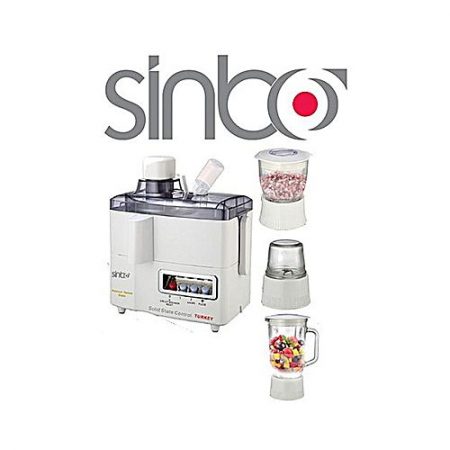 Sinbo SJ8176 - 4in1 Juicer Blender Grinder and Drymill White (Brand warranty)