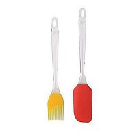 Unbranded Pack Of 2 Spatula & Bbq Oil Brush ha339