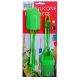 XUNOM Pack of 2 - Cake Spatula & BBQ Oil Brush - Green ha55