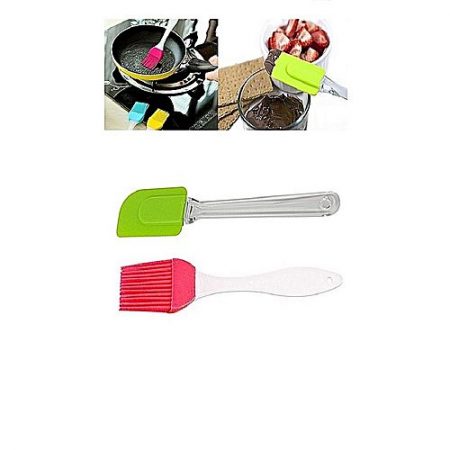 Zahid Store Pack Of 2 - Cake Spatula & Bbq Oil Brush ha386