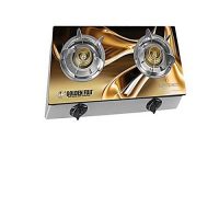 Automatic Table Top Two Burner Glass Gas Stove -GF-2A31 Golden ha171